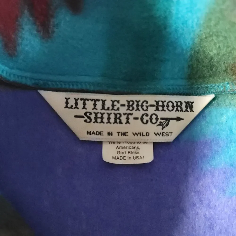 Little Big Horn Shirt Co Aztec style pullover sweater USA size L Wild West - Picture 3 of 5